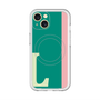 スリムプロテクションプレミアムケース with MagSafe［ オリジナル - initial color line - L green ］