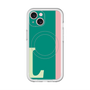 スリムプロテクションプレミアムケース with MagSafe［ オリジナル - initial color line - L green ］