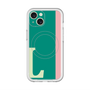 スリムプロテクションプレミアムケース with MagSafe［ オリジナル - initial color line - L green ］