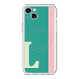スリムプロテクションプレミアムケース with MagSafe［ オリジナル - initial color line - L green ］