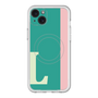 スリムプロテクションプレミアムケース with MagSafe［ オリジナル - initial color line - L green ］