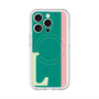 スリムプロテクションプレミアムケース with MagSafe［ オリジナル - initial color line - L green ］