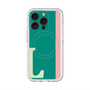 スリムプロテクションプレミアムケース with MagSafe［ オリジナル - initial color line - L green ］