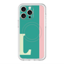 スリムプロテクションプレミアムケース with MagSafe［ オリジナル - initial color line - L green ］