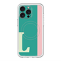 スリムプロテクションプレミアムケース with MagSafe［ オリジナル - initial color line - L green ］