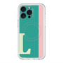 スリムプロテクションプレミアムケース with MagSafe［ オリジナル - initial color line - L green ］