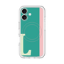 スリムプロテクションプレミアムケース with MagSafe［ オリジナル - initial color line - L green ］