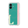 スリムプロテクションプレミアムケース with MagSafe［ オリジナル - initial color line - L green ］