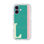 スリムプロテクションプレミアムケース with MagSafe［ オリジナル - initial color line - L green ］