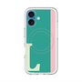スリムプロテクションプレミアムケース with MagSafe［ オリジナル - initial color line - L green ］
