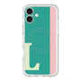 スリムプロテクションプレミアムケース with MagSafe［ オリジナル - initial color line - L green ］