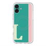 スリムプロテクションプレミアムケース with MagSafe［ オリジナル - initial color line - L green ］