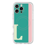スリムプロテクションプレミアムケース with MagSafe［ オリジナル - initial color line - L green ］