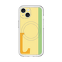 スリムプロテクションプレミアムケース with MagSafe［ オリジナル - initial color line - L yellow ］