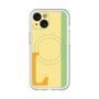 スリムプロテクションプレミアムケース with MagSafe［ オリジナル - initial color line - L yellow ］