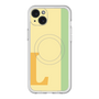スリムプロテクションプレミアムケース with MagSafe［ オリジナル - initial color line - L yellow ］