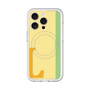スリムプロテクションプレミアムケース with MagSafe［ オリジナル - initial color line - L yellow ］