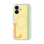スリムプロテクションプレミアムケース with MagSafe［ オリジナル - initial color line - L yellow ］
