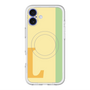スリムプロテクションプレミアムケース with MagSafe［ オリジナル - initial color line - L yellow ］