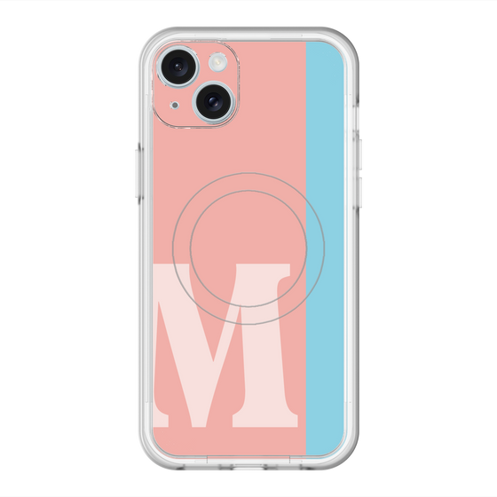 スリムプロテクションプレミアムケース with MagSafe［ オリジナル - initial color line - M pink ］
