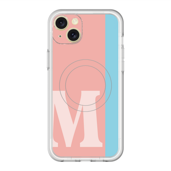 スリムプロテクションプレミアムケース with MagSafe［ オリジナル - initial color line - M pink ］
