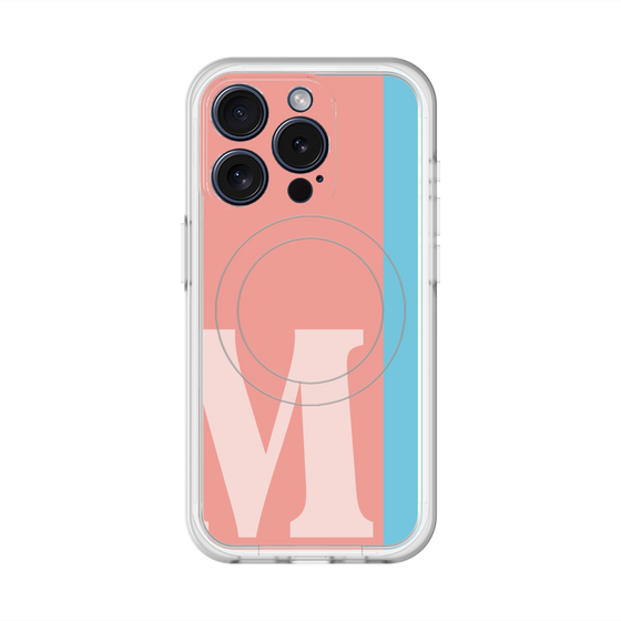 スリムプロテクションプレミアムケース with MagSafe［ オリジナル - initial color line - M pink ］