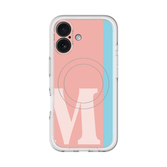 スリムプロテクションプレミアムケース with MagSafe［ オリジナル - initial color line - M pink ］