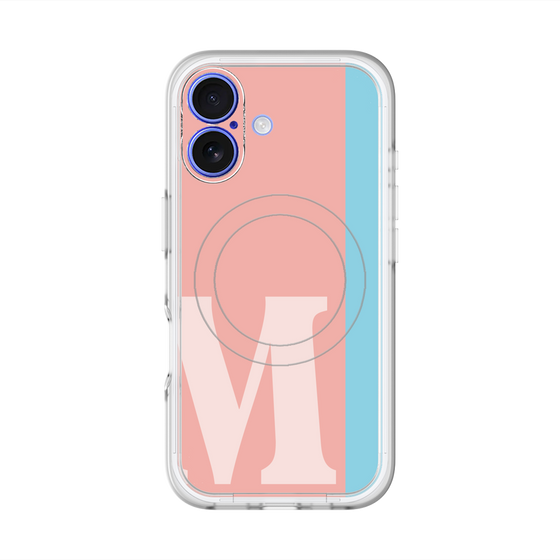 スリムプロテクションプレミアムケース with MagSafe［ オリジナル - initial color line - M pink ］