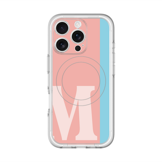 スリムプロテクションプレミアムケース with MagSafe［ オリジナル - initial color line - M pink ］