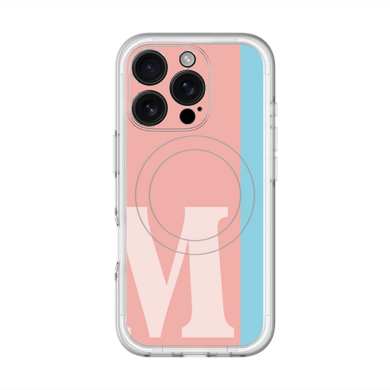 スリムプロテクションプレミアムケース with MagSafe［ オリジナル - initial color line - M pink ］