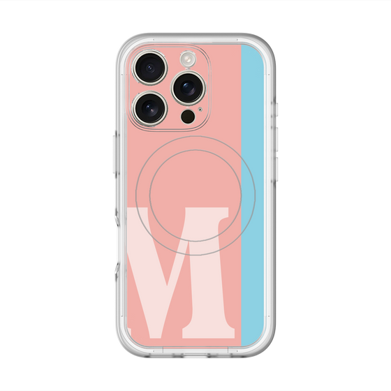 スリムプロテクションプレミアムケース with MagSafe［ オリジナル - initial color line - M pink ］