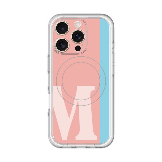 スリムプロテクションプレミアムケース with MagSafe［ オリジナル - initial color line - M pink ］