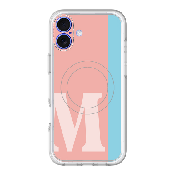 スリムプロテクションプレミアムケース with MagSafe［ オリジナル - initial color line - M pink ］