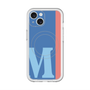 スリムプロテクションプレミアムケース with MagSafe［ オリジナル - initial color line - M blue ］