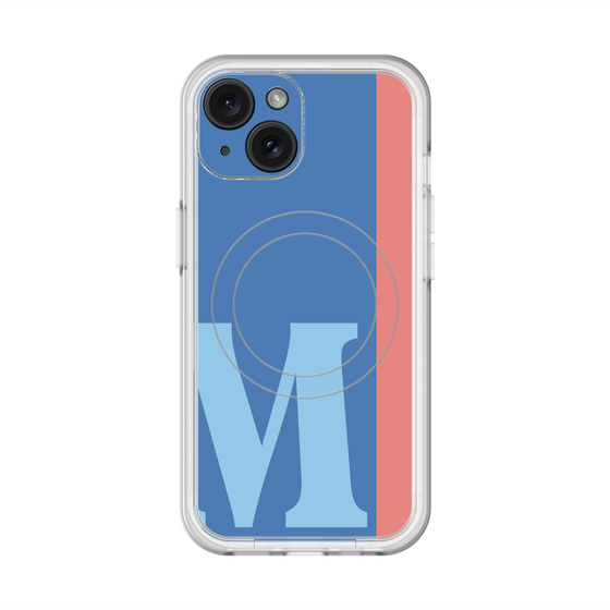 スリムプロテクションプレミアムケース with MagSafe［ オリジナル - initial color line - M blue ］