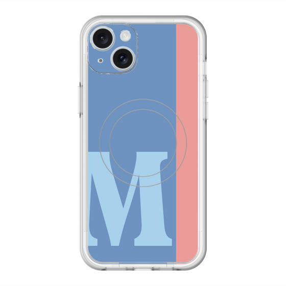 スリムプロテクションプレミアムケース with MagSafe［ オリジナル - initial color line - M blue ］