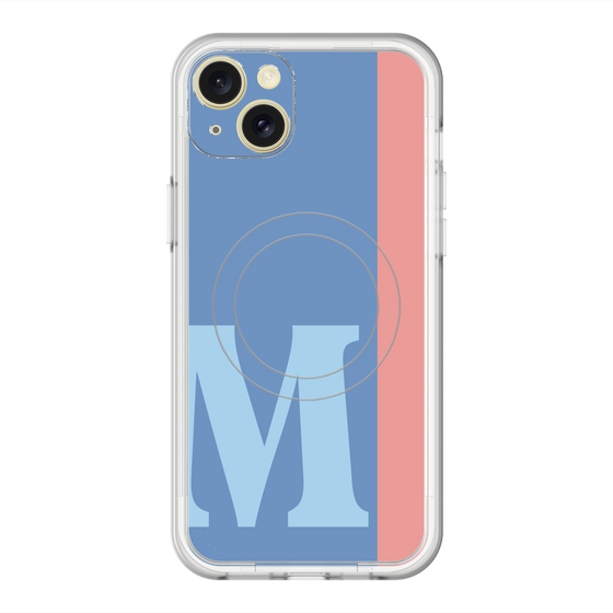 スリムプロテクションプレミアムケース with MagSafe［ オリジナル - initial color line - M blue ］