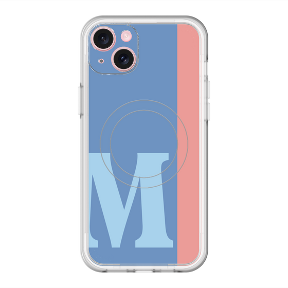 スリムプロテクションプレミアムケース with MagSafe［ オリジナル - initial color line - M blue ］