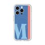 スリムプロテクションプレミアムケース with MagSafe［ オリジナル - initial color line - M blue ］