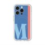 スリムプロテクションプレミアムケース with MagSafe［ オリジナル - initial color line - M blue ］