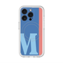 スリムプロテクションプレミアムケース with MagSafe［ オリジナル - initial color line - M blue ］