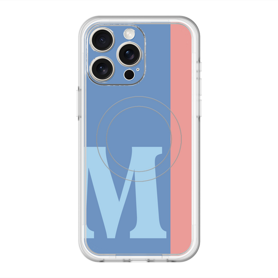 スリムプロテクションプレミアムケース with MagSafe［ オリジナル - initial color line - M blue ］