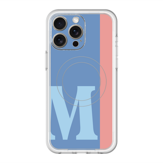 スリムプロテクションプレミアムケース with MagSafe［ オリジナル - initial color line - M blue ］