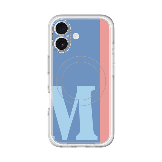 スリムプロテクションプレミアムケース with MagSafe［ オリジナル - initial color line - M blue ］