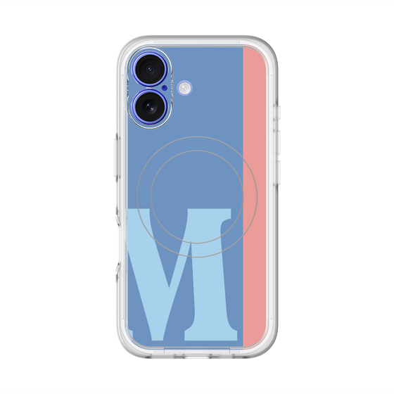 スリムプロテクションプレミアムケース with MagSafe［ オリジナル - initial color line - M blue ］