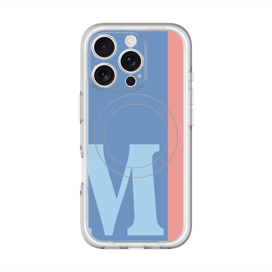 スリムプロテクションプレミアムケース with MagSafe［ オリジナル - initial color line - M blue ］