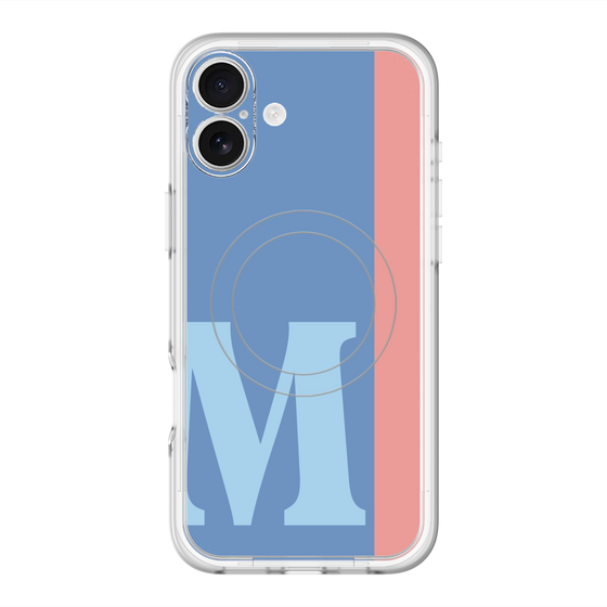 スリムプロテクションプレミアムケース with MagSafe［ オリジナル - initial color line - M blue ］