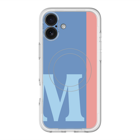スリムプロテクションプレミアムケース with MagSafe［ オリジナル - initial color line - M blue ］