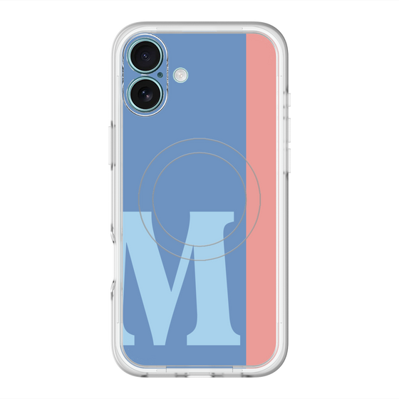 スリムプロテクションプレミアムケース with MagSafe［ オリジナル - initial color line - M blue ］
