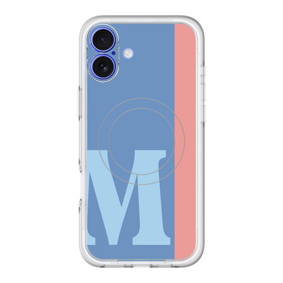 スリムプロテクションプレミアムケース with MagSafe［ オリジナル - initial color line - M blue ］